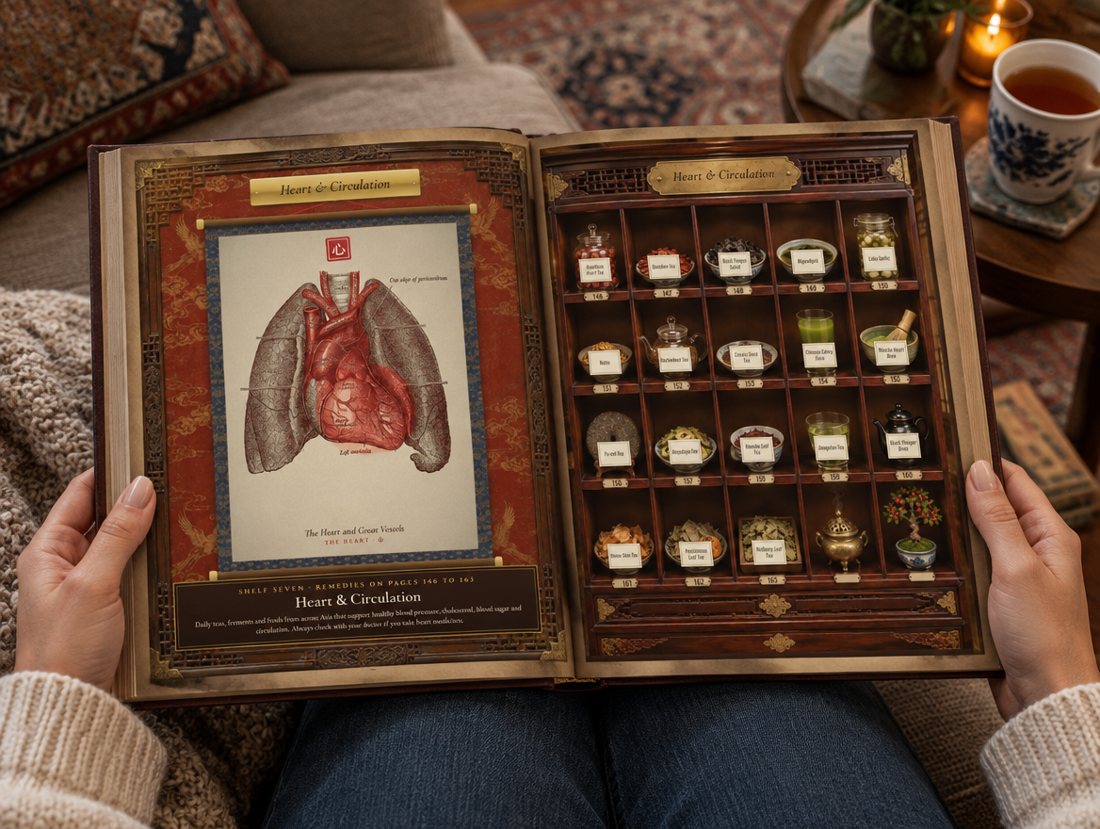Reading the apothecary shelves